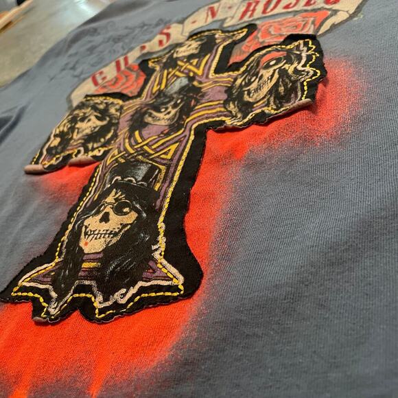 Guns N Roses Appetite for Destruction Cross Swag Tee Shirt Mens XL Vintage Band - Picture 3 of 10